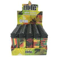 Présentoir de 50 Briquets - Jetable Qlite - chanvre