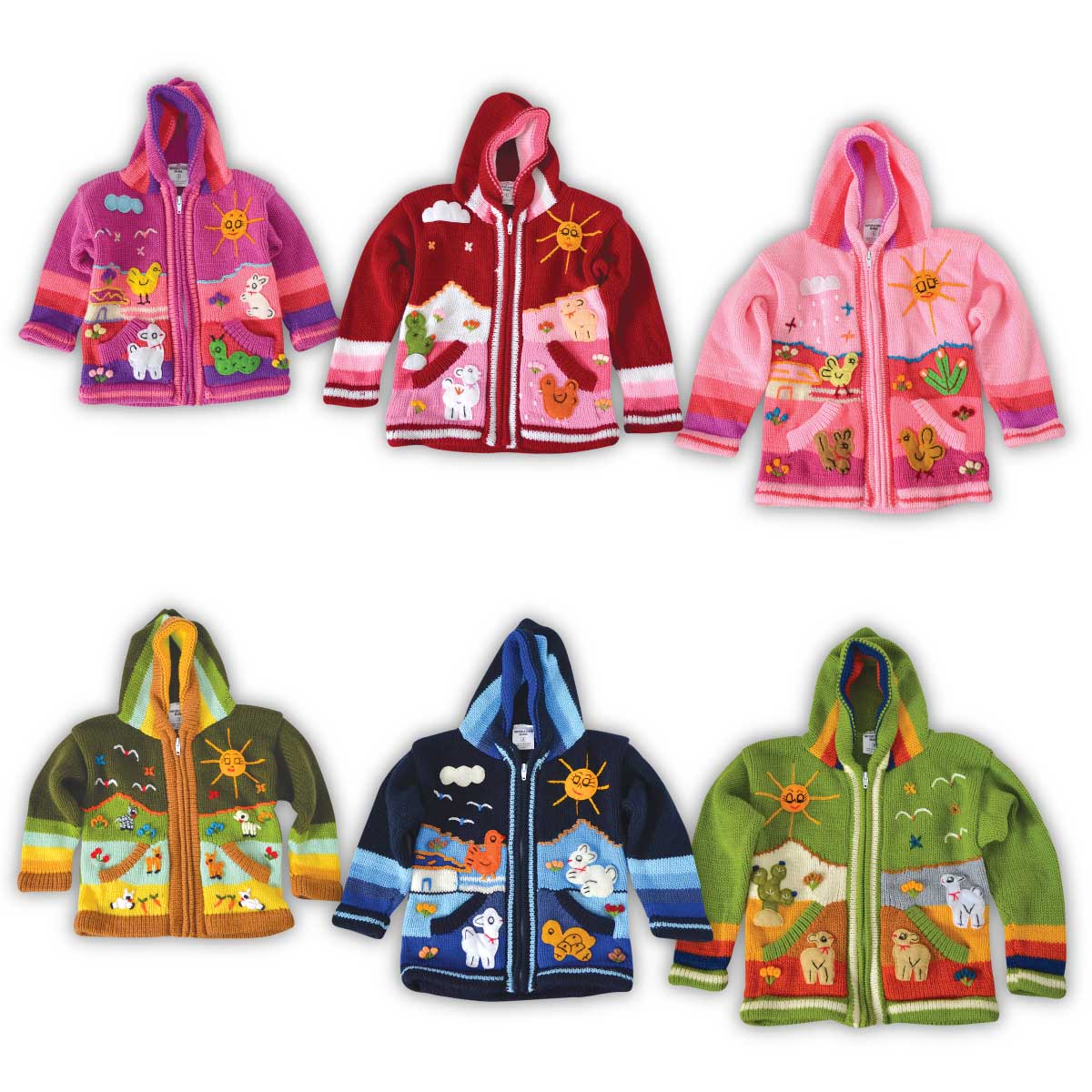 Vestes pour enfants Kiddies-2, 4, 6 ans